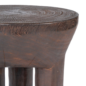 Java Tripod Side Table – Dark Walnut D40