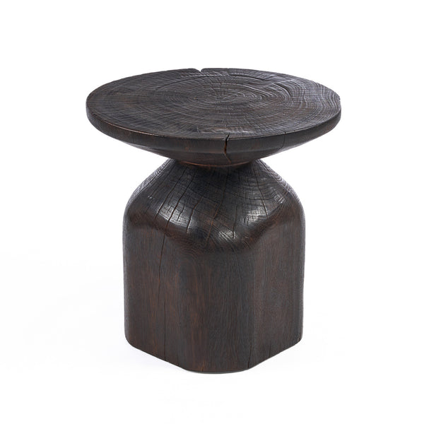 Drumline Side Table – Dark Walnut D50