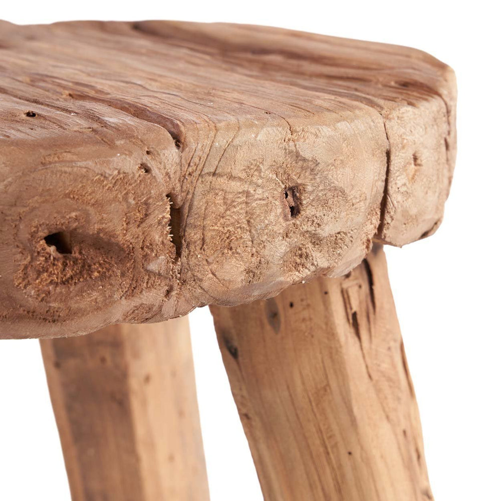 Rustic Solid Wood Side Table – Natural Finish D50
