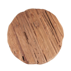 Rustic Solid Wood Side Table – Natural Finish D50