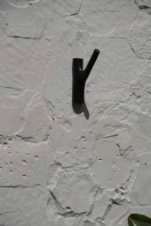 Solid Teak Wood Wall Hook – Black Finish
