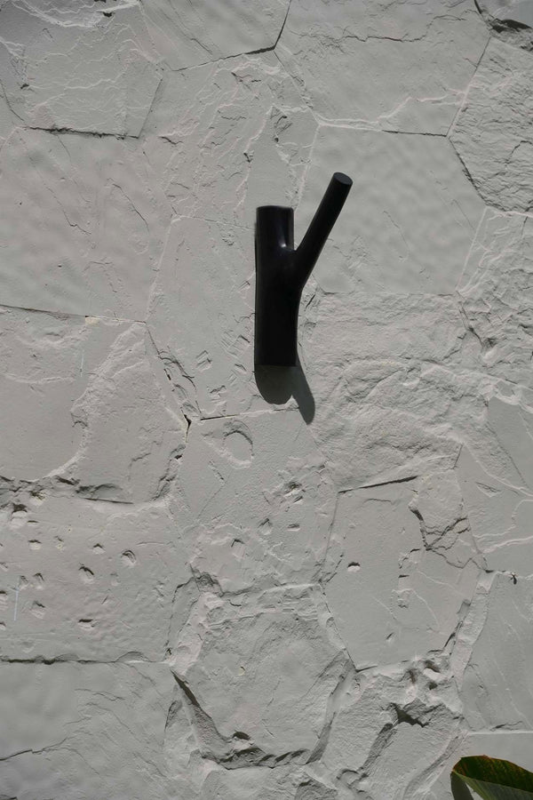 Solid Teak Wood Wall Hook – Black Finish