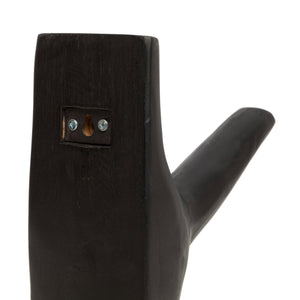 Solid Teak Wood Wall Hook – Black Finish