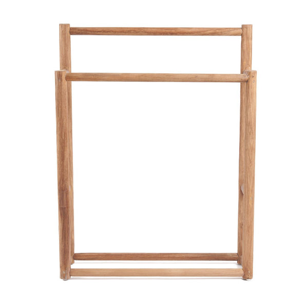 Rustic Teak Wood Towel Hanger