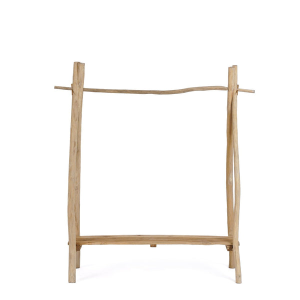 Solid Teak Wood Clothes Rack – Natural Finish