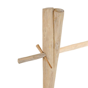 Solid Teak Wood Clothes Rack – Natural Finish