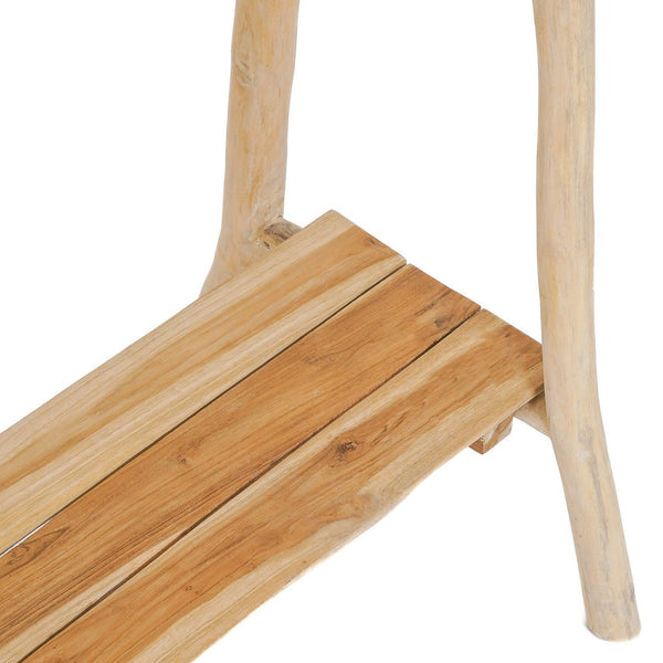 Solid Teak Wood Clothes Rack – Natural Finish
