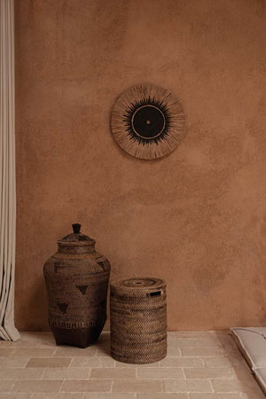 Raffia Macramé Wall Deco – Black Natural D60