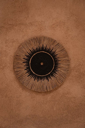 Raffia Macramé Wall Deco – Black Natural D60