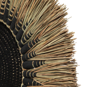 Raffia Macramé Wall Deco – Black Natural D60