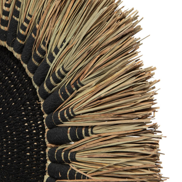 Raffia Macramé Wall Deco – Black Natural D60