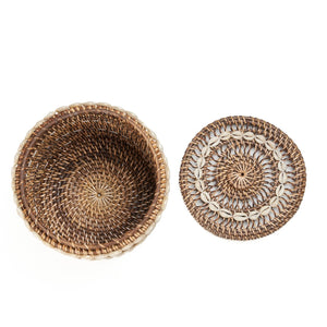 Shell Storage Bin Natural Brown