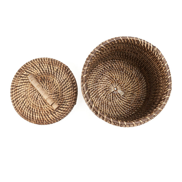 Rattan Bin High Natural Brown