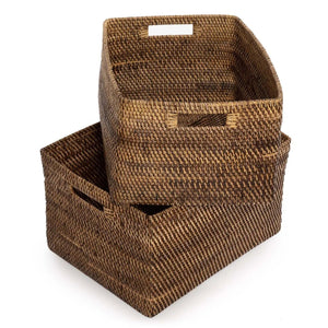 Colonial Magazine Basket Natural Brown M