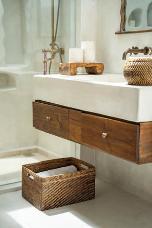 Colonial Magazine Basket Natural Brown L