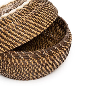 Colonial Peek-a-Boo Basket Natural Brown M