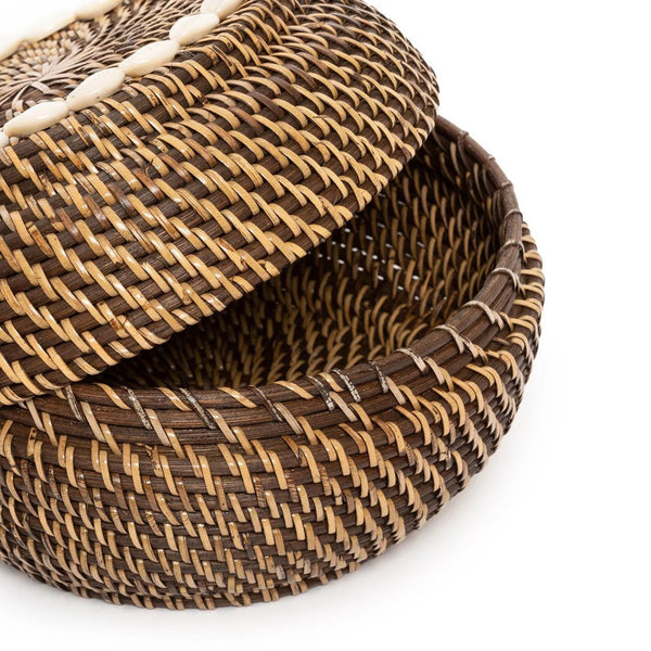 Colonial Peek-a-Boo Basket Natural Brown M