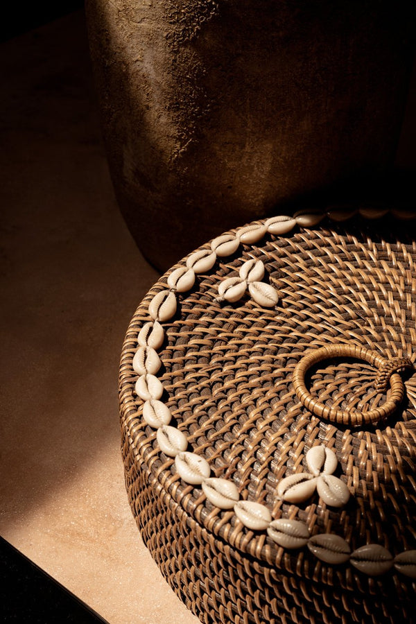 Rattan Compartment Basket Natural Brown