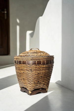 Colonial Storage Basket Natural Brown M