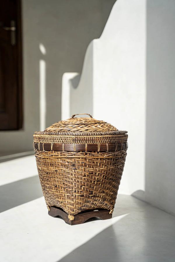 Colonial Storage Basket Natural Brown M