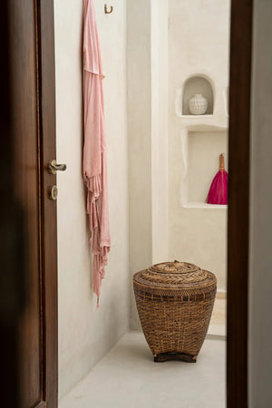 Colonial Storage Basket Natural Brown L