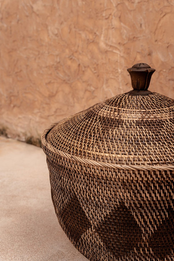 Storage Crown Basket Natural Brown