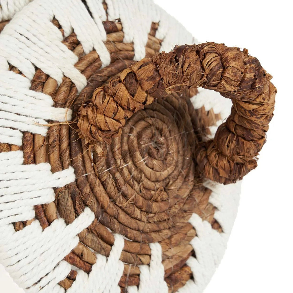 Little Bay Beach Basket Natural White S