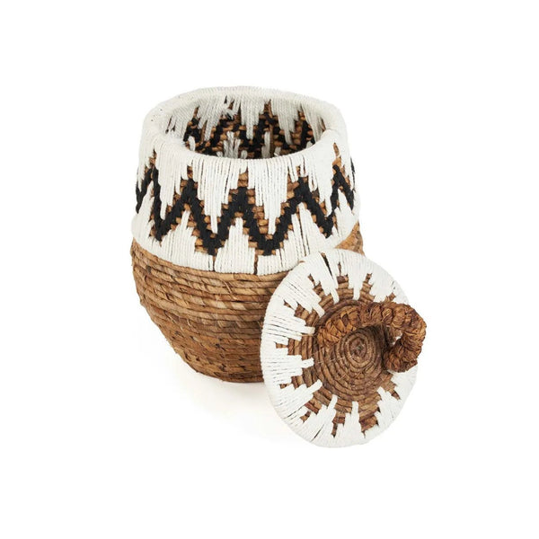 Little Bay Beach Basket Natural White S