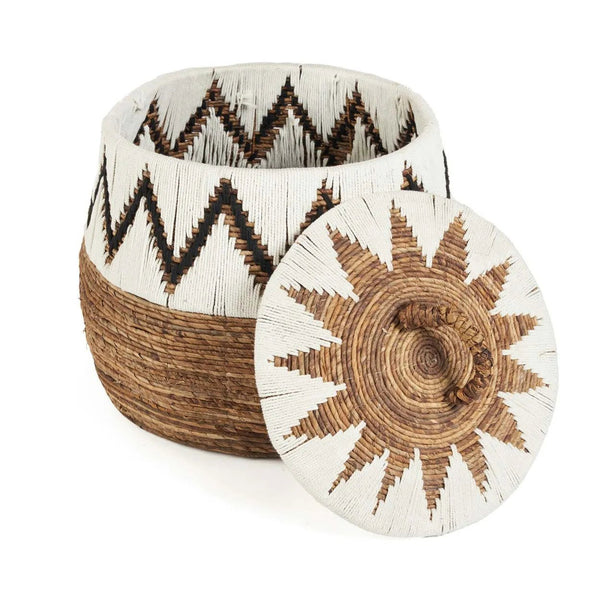 Little Bay Beach Basket Natural White L