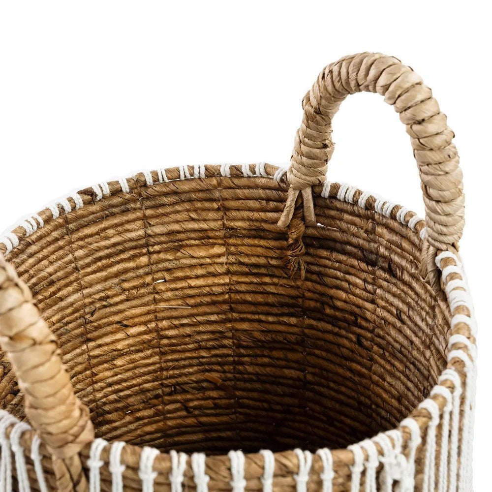 Straight Stitched Macrame Basket S