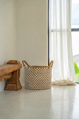 Crossed Stitched Macrame Basket S