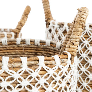 Crossed Stitched Macrame Basket S