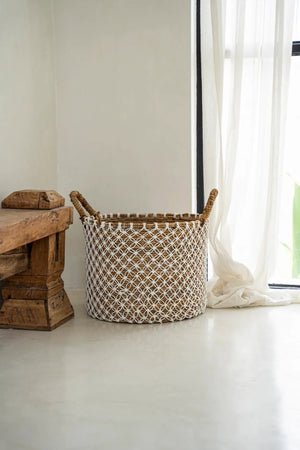 Crossed Stitched Macrame Basket M