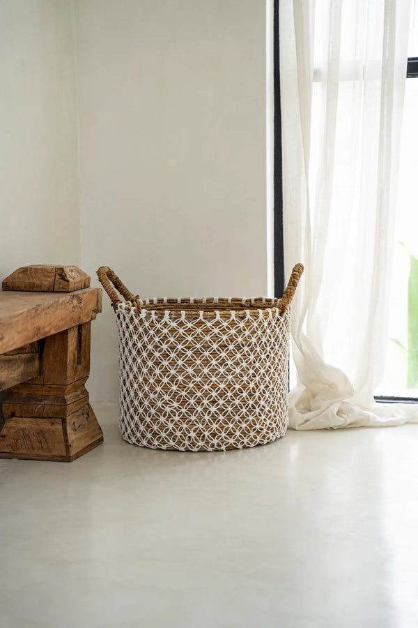 Crossed Stitched Macrame Basket M