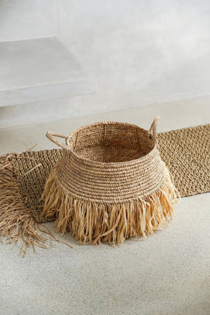 Raffia Deluxe Basket - Natural - Medium