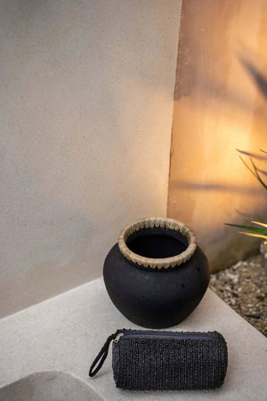 The Styly Vase - Black Natural - Small H19