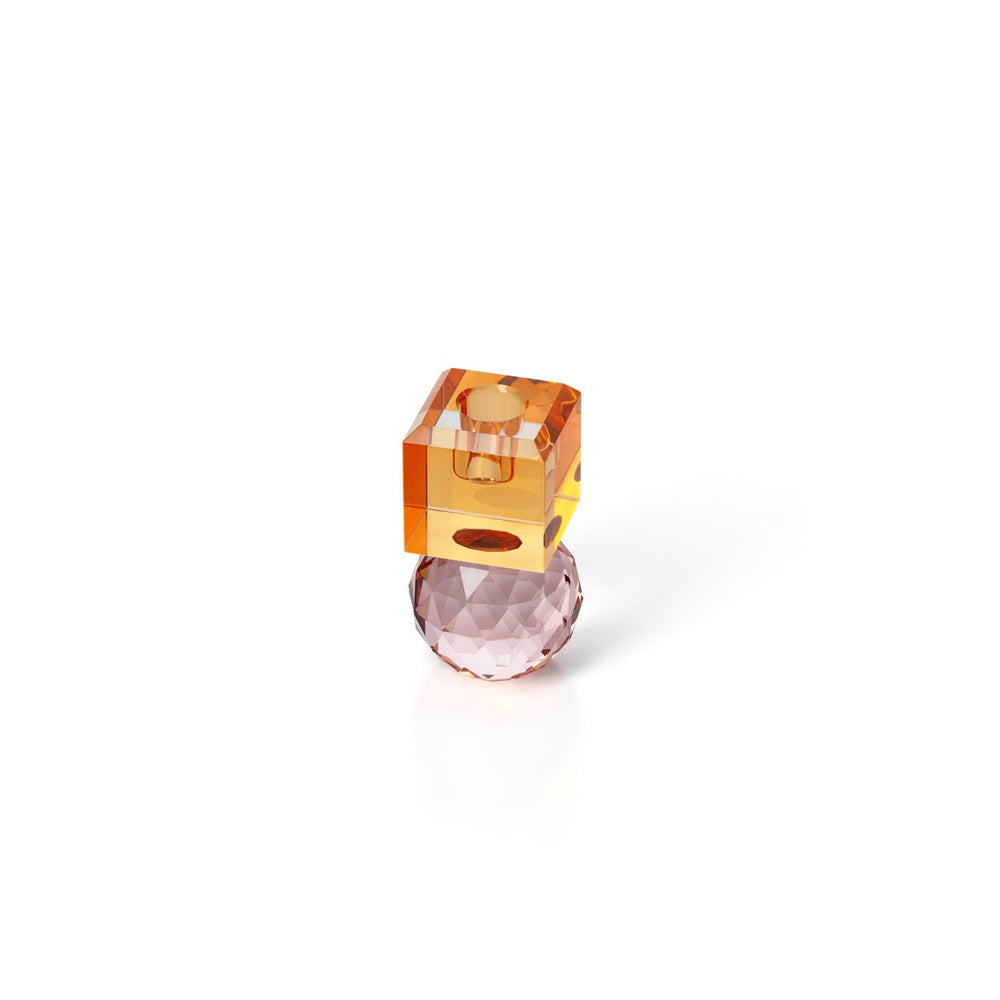 The Citrine & Rose Quartz Candle Holder H10.3
