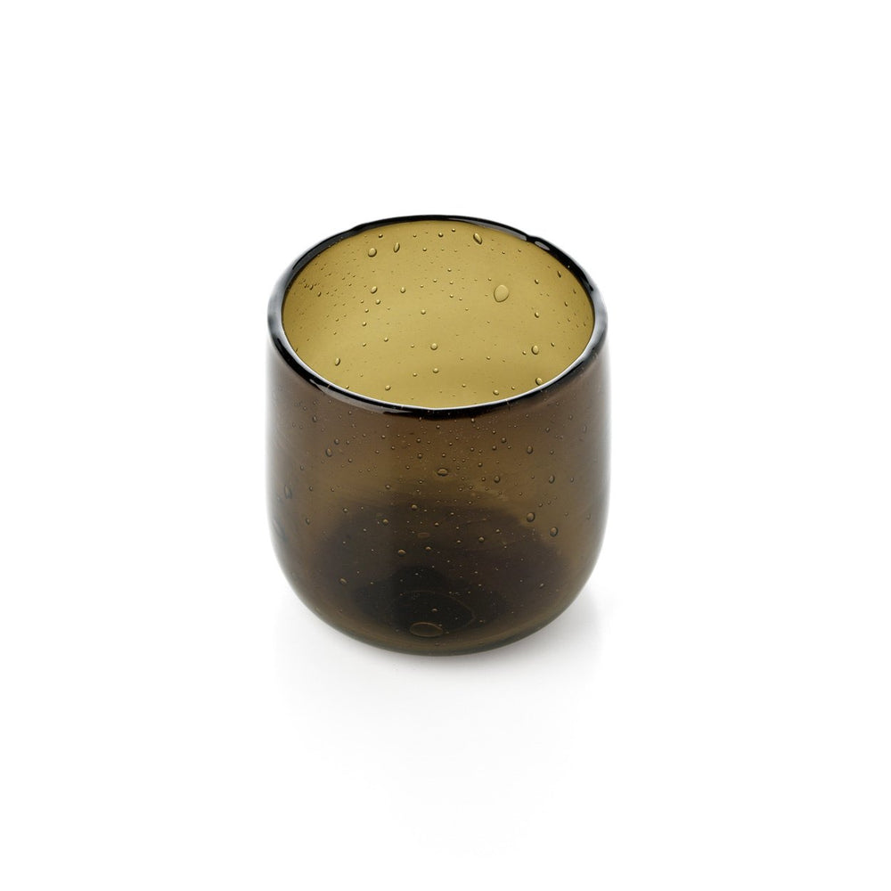 The Éclat Cognac Candle Holder - Smoky Brown H9