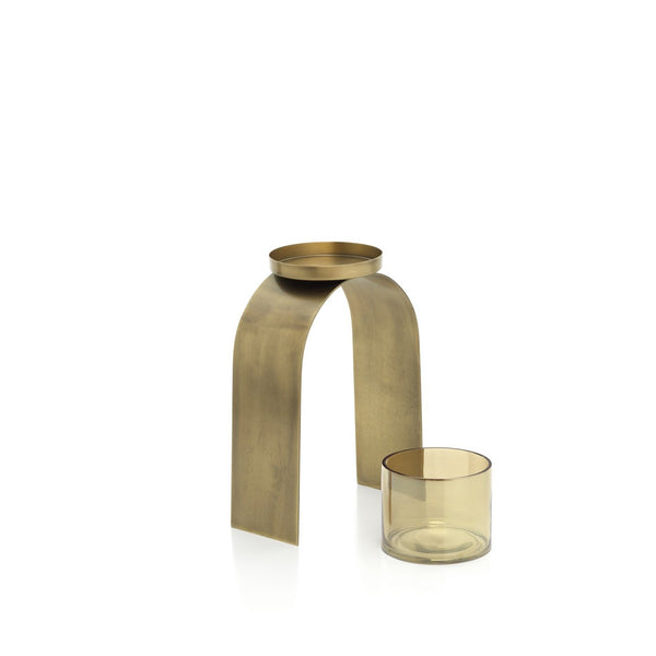 The Bow Glow T-light Holder - Gold - Set/2 H29