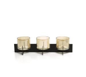 The Trio Noir Candle Holder - Black L39.5