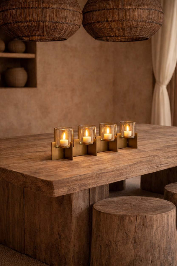 The Quarta Candle Holder - Gold L53