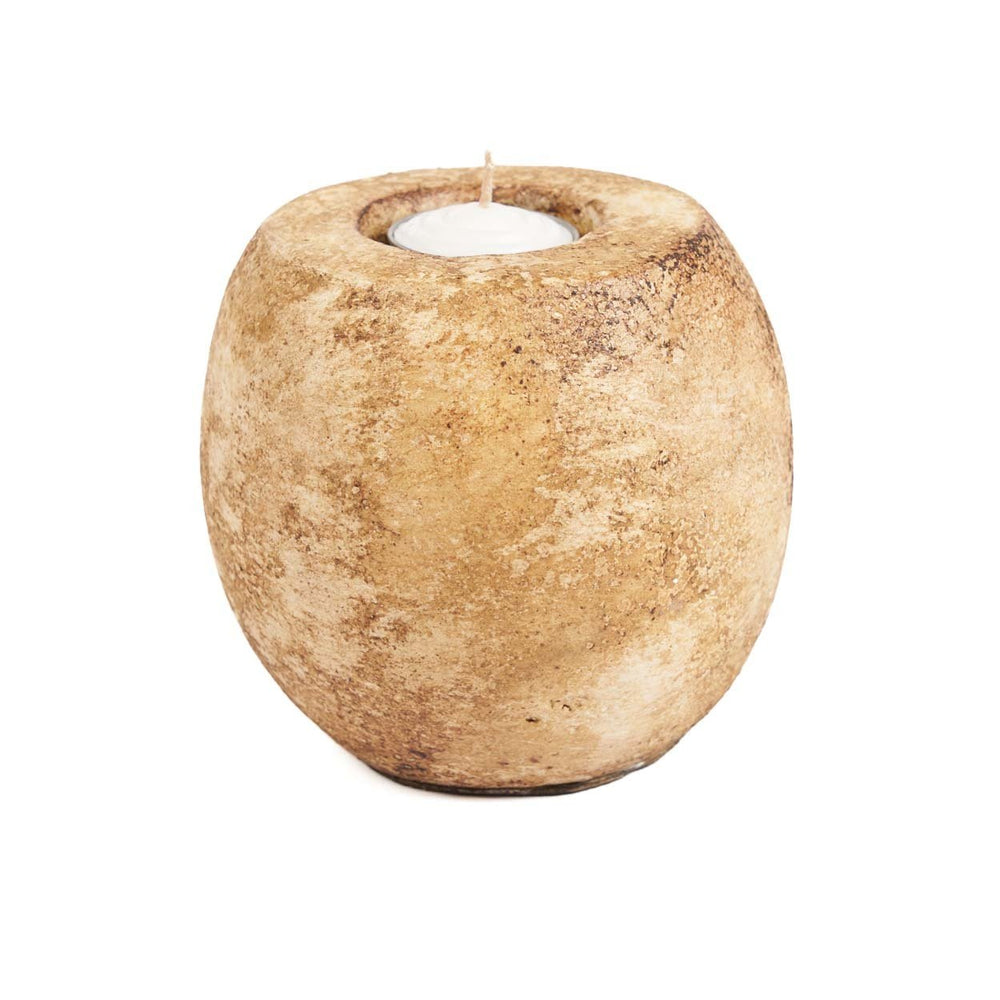 The Cavestone Candle Holder - Cream H12