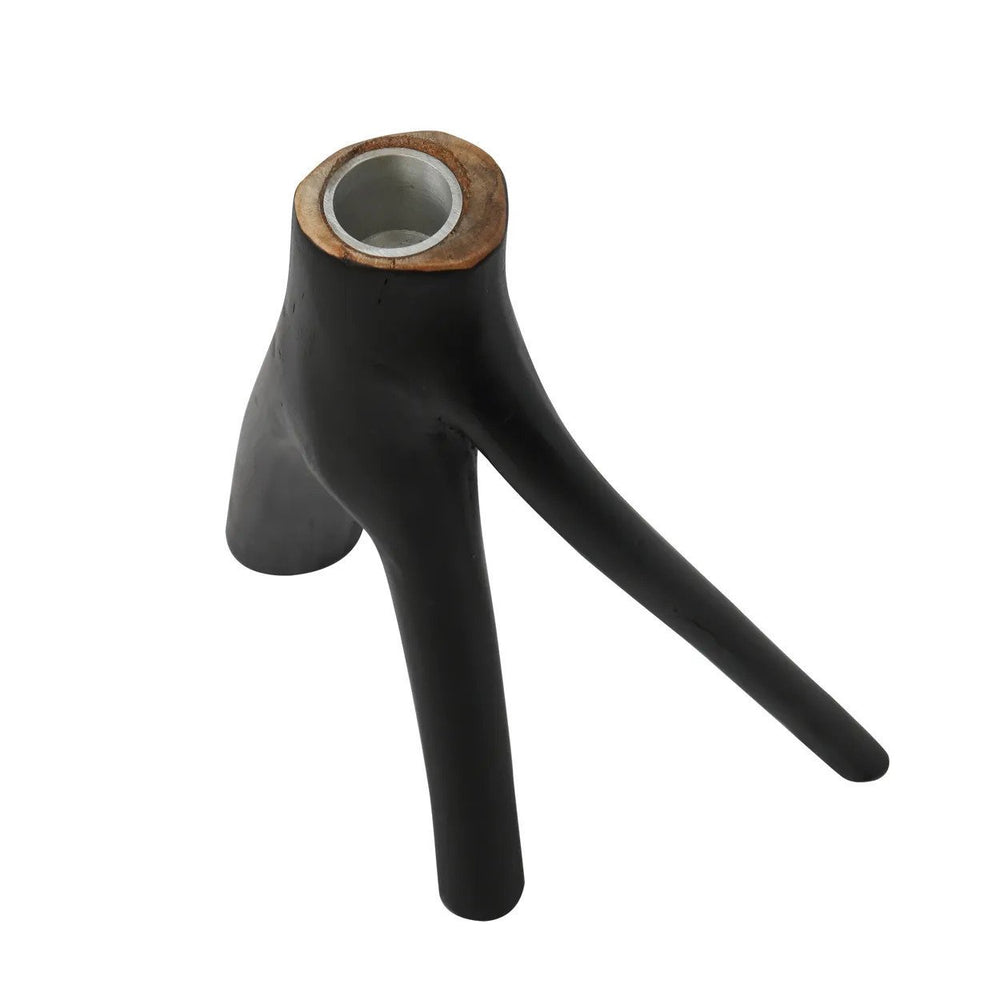 The Triple Twig Candle Holder - Black H20