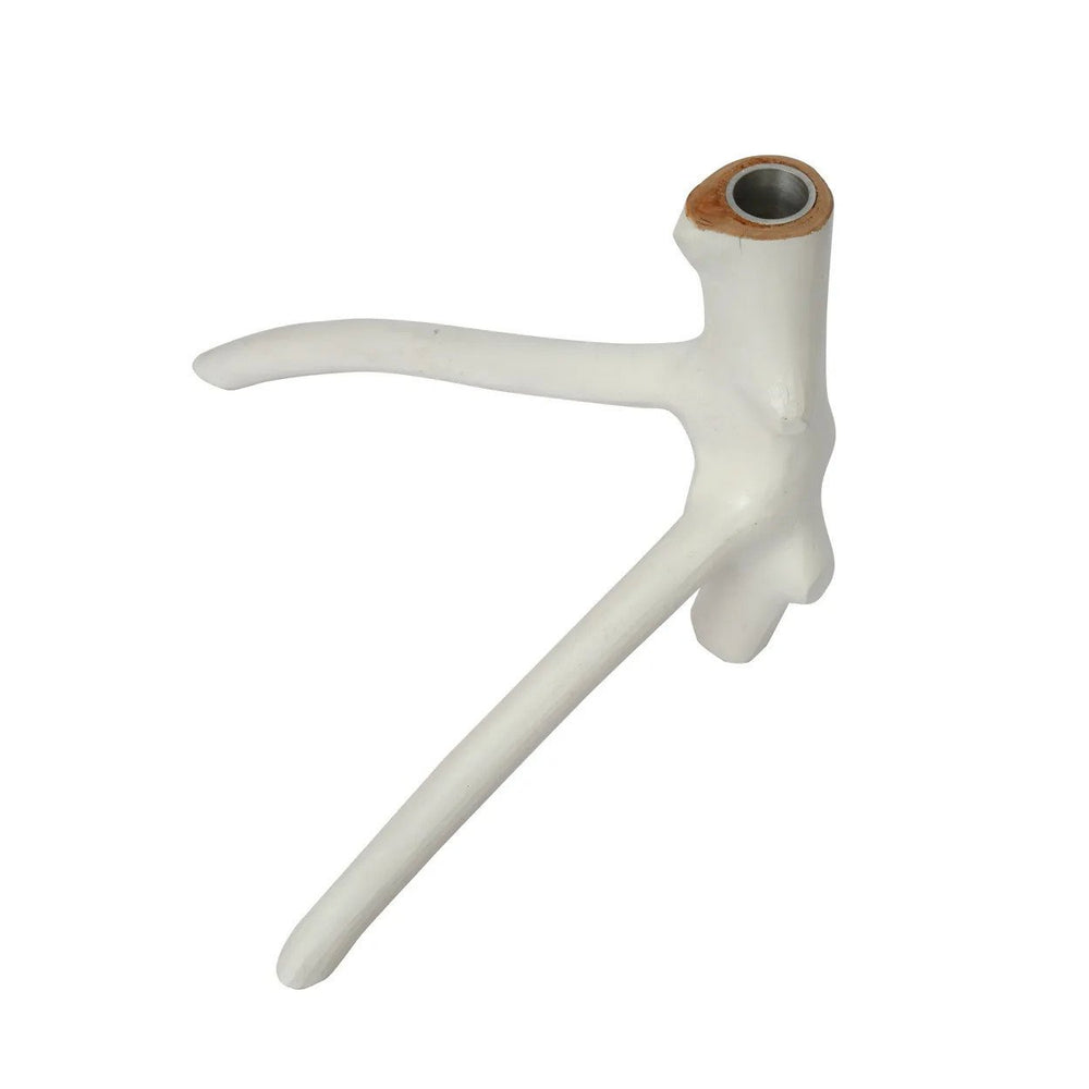 The Triple Twig Candle Holder - White H20