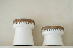 The Pretty Candle Holder - White Natural - Medium H16