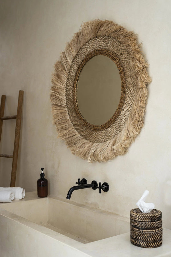 The Capri Mirror - Natural - Large H85
