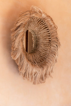 The Abaca Solomon Mirror - Natural H85