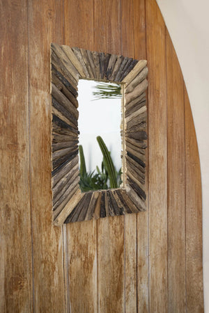 The Driftwood Framed Mirror - Natural - Medium H60