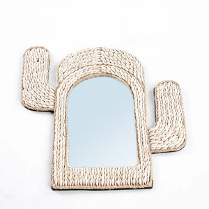 The Cactus Shell Mirror - White H40