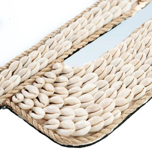 The Cactus Shell Mirror - White H40